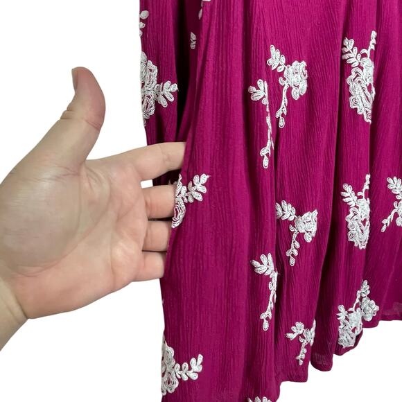 FREE PEOPLE Women’s Austin Emma Embroidered Boho Mini Swing Dress XS - Picture 4 of 6
